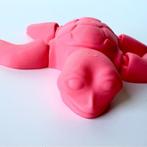 3D printed flexi Pink Turtle Shaped - Picture 5 of 11